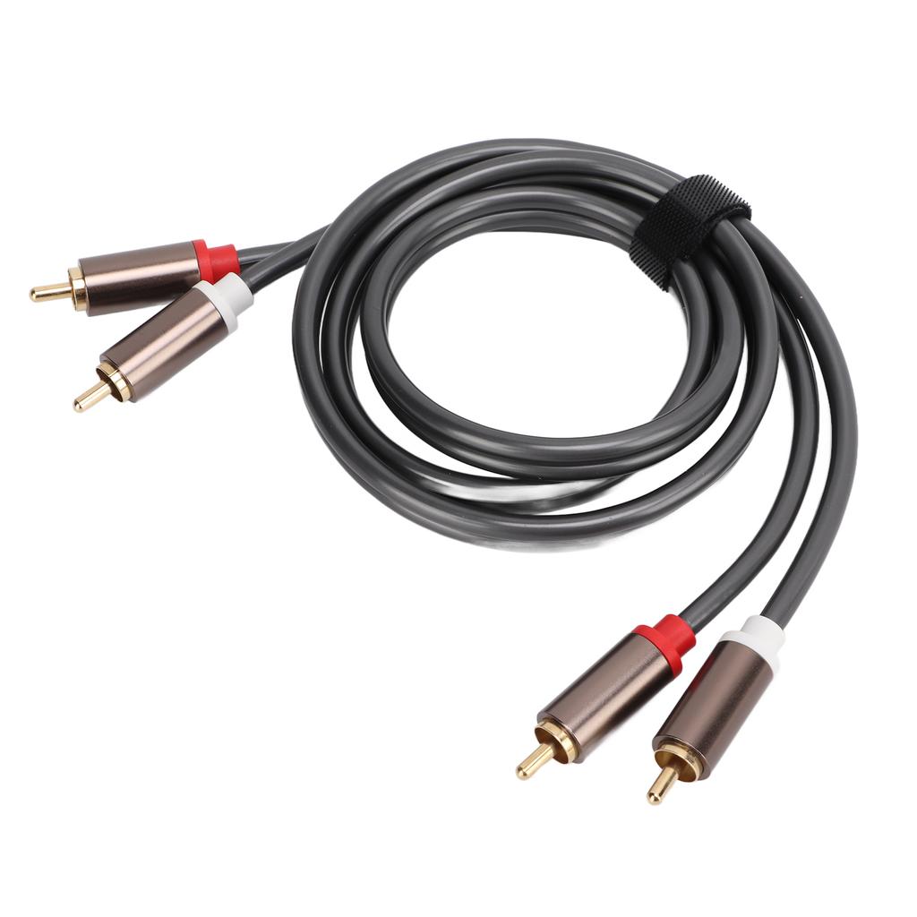 2Pcs RCA Cables Cord 2 To 2 AV 4 Head Power Amplifier Audio Cable for Subwoofers 3.3ft Long