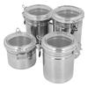 4 szt. Hermetyczny pojemnik do przechowywania żywności Pojemnik do przechowywania ze stali nierdzewnej na ziarna kawy Herbatę Mleko w proszku