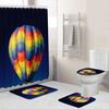 Creative Fashion Series Shower Curtain Floor Mat Combination Four-Piece Set Bathroom Toilet Carpet Shower Room Mat Foot Mat