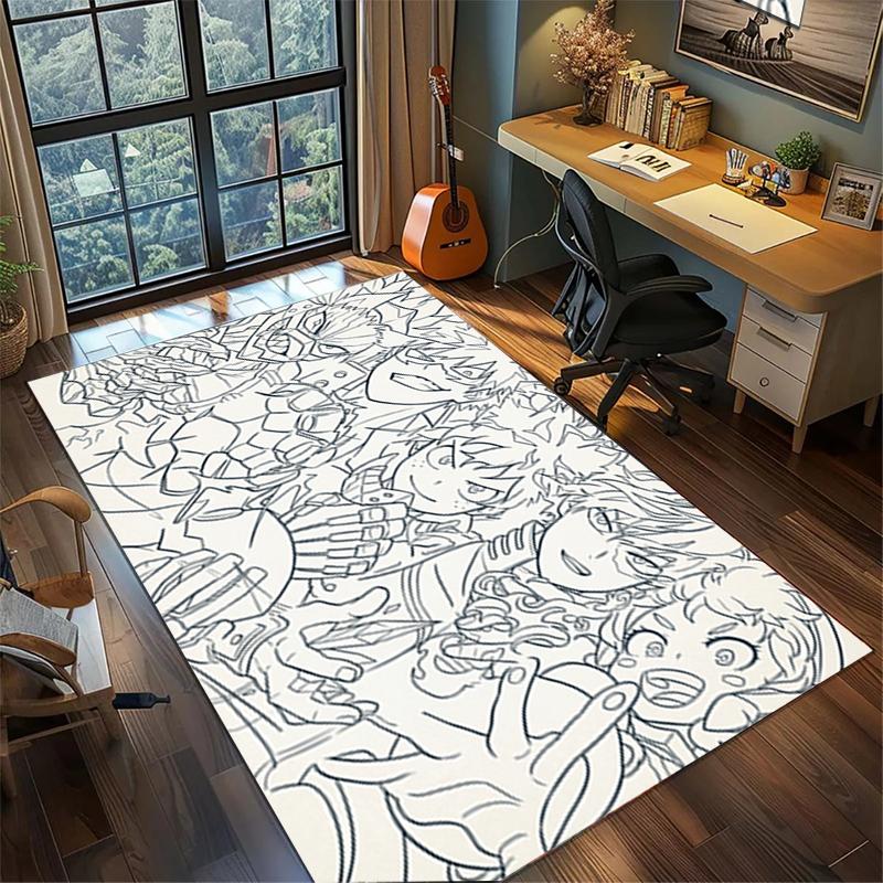 

My Hero Academia Large Home Rug Non Slip Washable Area Mat Gamer Bedroom Floor Decor 60x90cm