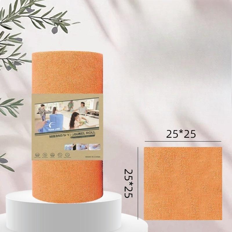 

50sheets Reusable Cleaning Wipe Household Kitchen Cloth Towel Rolls Dish Rags Wash Paper Towel Replacement 50pcs помаранчевий