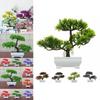 Lifelike Bonsai Simulation Artificial Plants In Chic Pots For Home And Office Decor