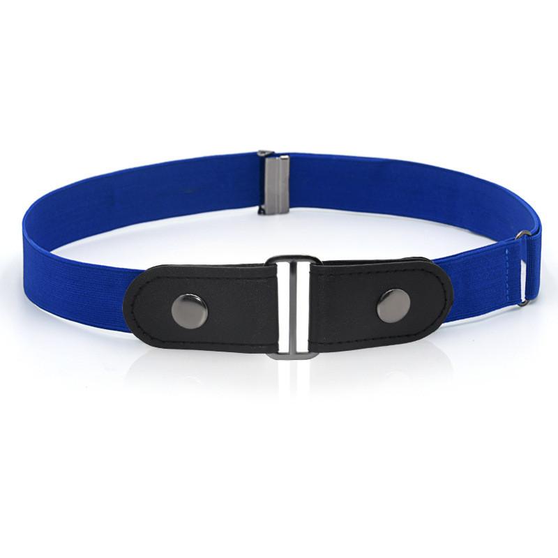 Leather Elastic Belt For Men And Women With Metal Buckle And Adjustable Fit