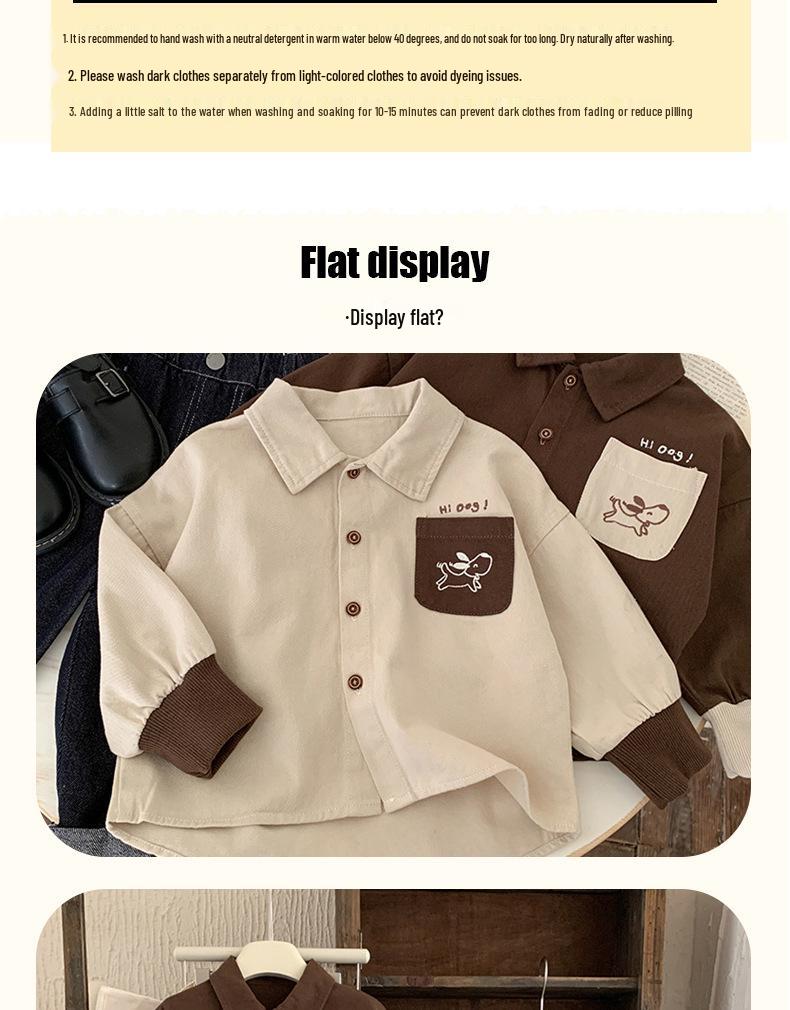 Boys' Autumn 2025 Fashionable Outing Baby Shirt Set for Spring/Autumn Season
