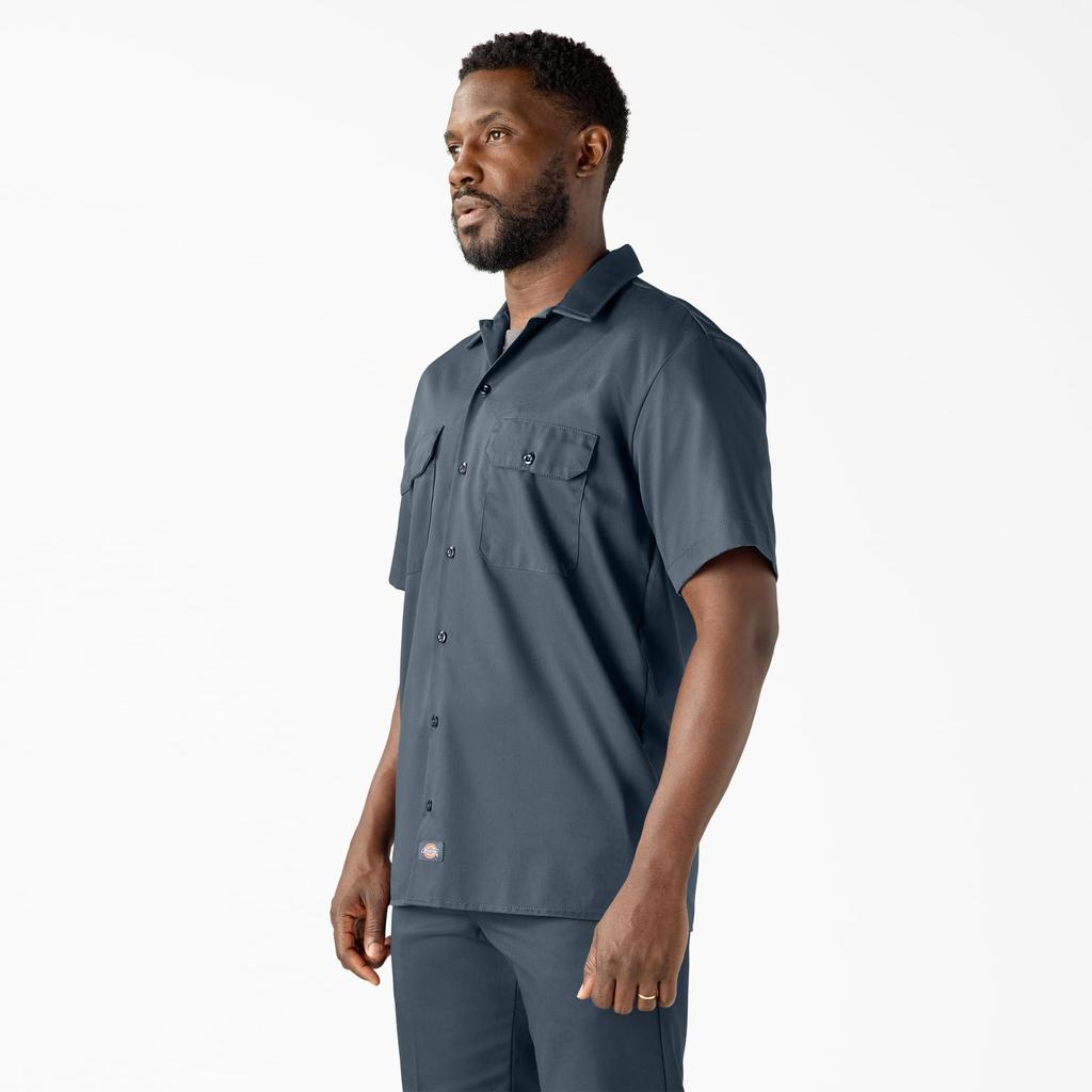Dickies Arbeitshemd, Kurzarm, 1574 (L, Air Force Blue) [Parallelimport]