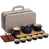 Keramiskt Kung Fu Te-set Japanskt Bärbart Rese-te-set Hemmakontor En Tekanna Sex Koppar Te-set Te-ceremoni Pu'er Grönt Te Tekanna