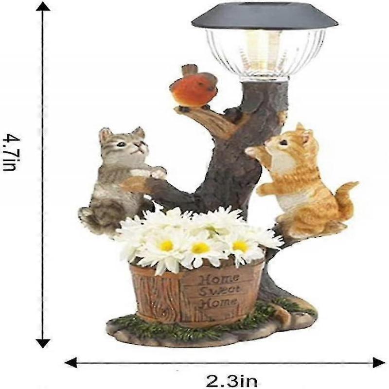 Garden Animal Solar Figurine Dolar Lamp Outdoor Squirrel Statues Resin Garden Climbing Patio Gardening Decoration Solar B