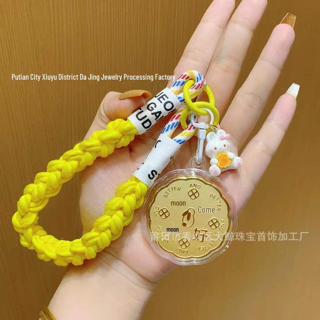 999 Fine Gold Lucky Bag Keychain Pendant & Phone Lanyard Gift