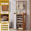 Multi-layer Dustproof Bamboo Shoe Rack for Entryway