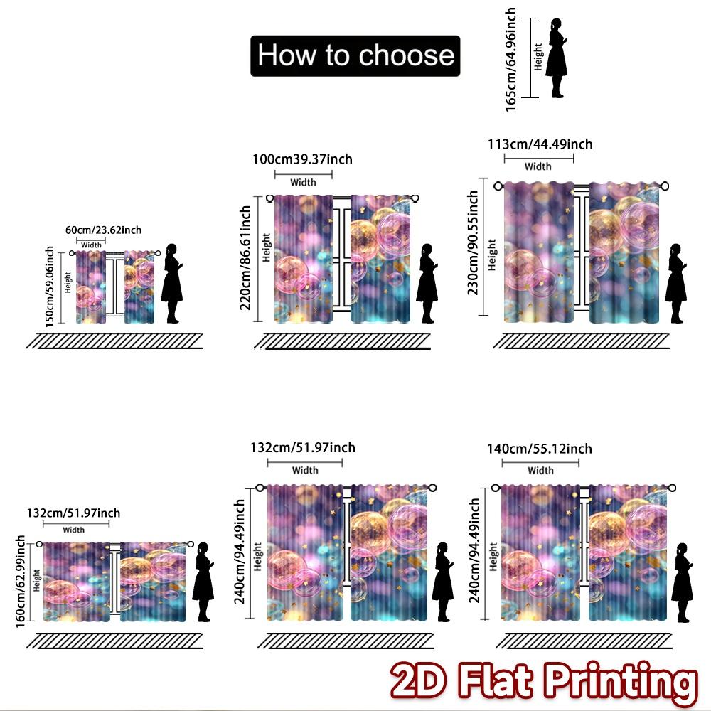 2D flat Photography Backdrop Popular Background cloth Colorful Floating Bubbles 100% Polyester Birthday Party for Suitable