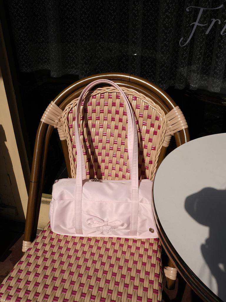 Ovuni Fluffy Ribbon Bag_Pale Pink
