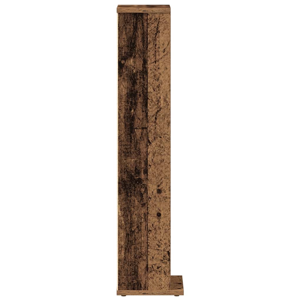 CD Shelf Vintage Wood Look 21 X 20 X 88 Cm Engineered Wood