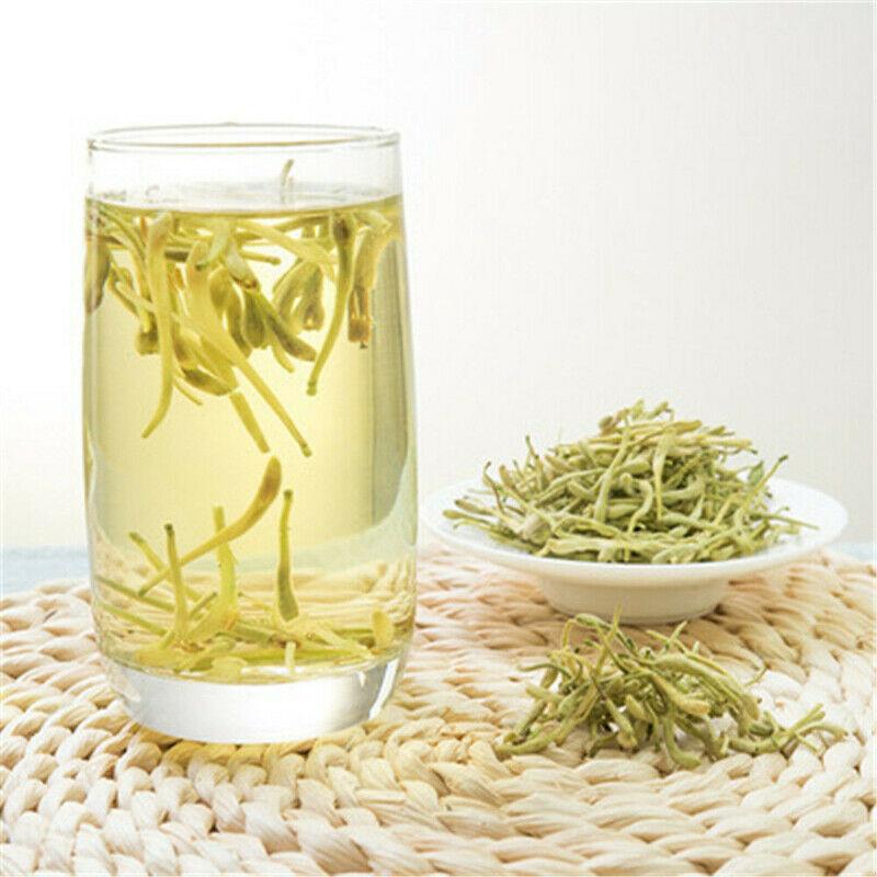 Top Bio-Geißblatt-Kräutertee mit losen Knospen. Leckerer Jin Yin Hua-Tee mit losen Blättern