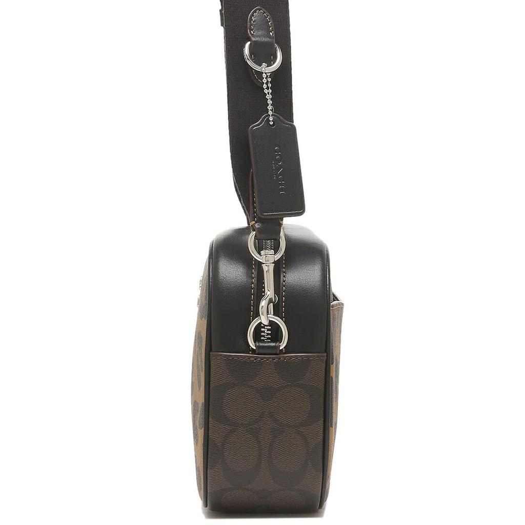 Outlet Schultertasche Signature Kameratasche Leopardenmuster Braun Schwarz CC759 SVMU4 [Coach] Damen [Artikel]