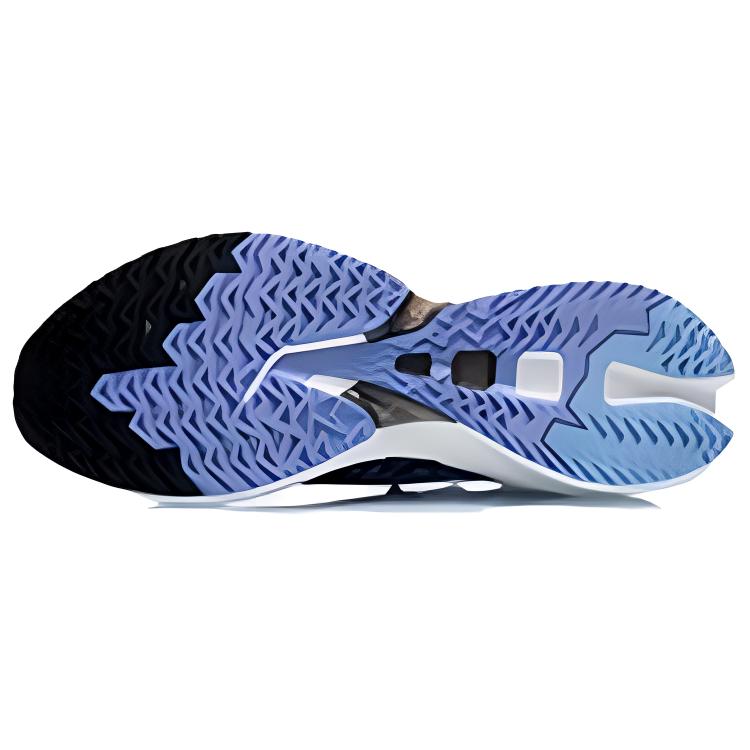 Li Ning Feidian Discovery One-Piece Woven Support Racing Breathable Rebound Support Low-Top Running Shoes Men Running Shoes Black Blue ARMR005-5