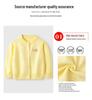 Korean Style Girls' Bear Embroidered Cotton Sweater Cardigan for Spring & Autumn