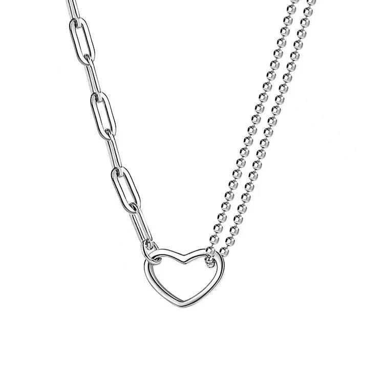 Heart Necklace for Women - High-End, Niche Design, Light Luxury, Little Fragrance Style Clavicle Chain