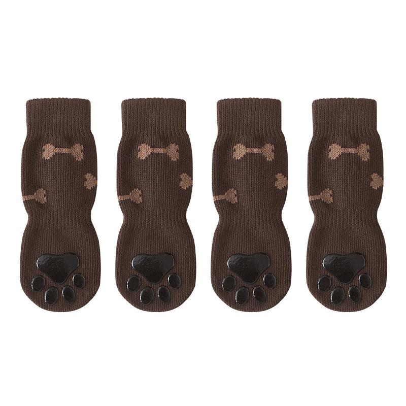 

Pet Socks New Double-sided Non-slip Puppy Dispensing Dirt-resistant Dog Socks Thin Dog Socks (Dark Brown,XS（old）) темно-коричневого