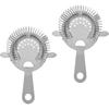 2 Pack of Cocktail Strainer Stainless Steel Bar Cocktail Strainer Filtering Tool for Bar Restaurant Home