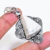 Natural Howlite Jasper, Topaz 925 Sterling Silver Jewelry Pendant 2.36" ZS-64