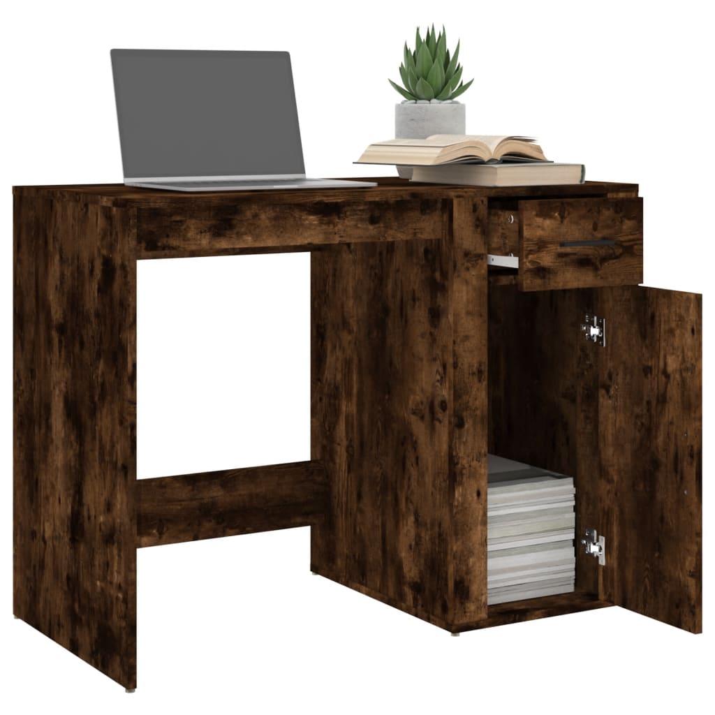 Smoke Oak Desk 100 x 49 x 75 cm Particleboard