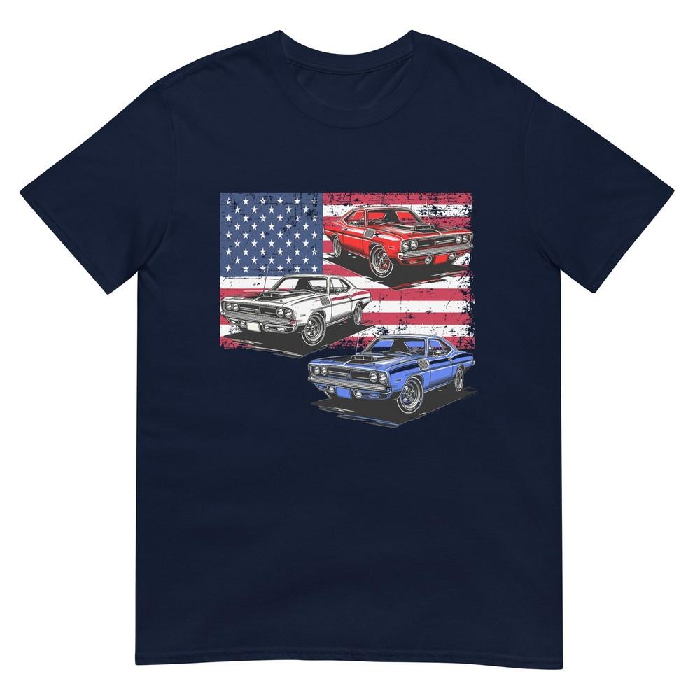 Cars Red White And Blue American Flag S