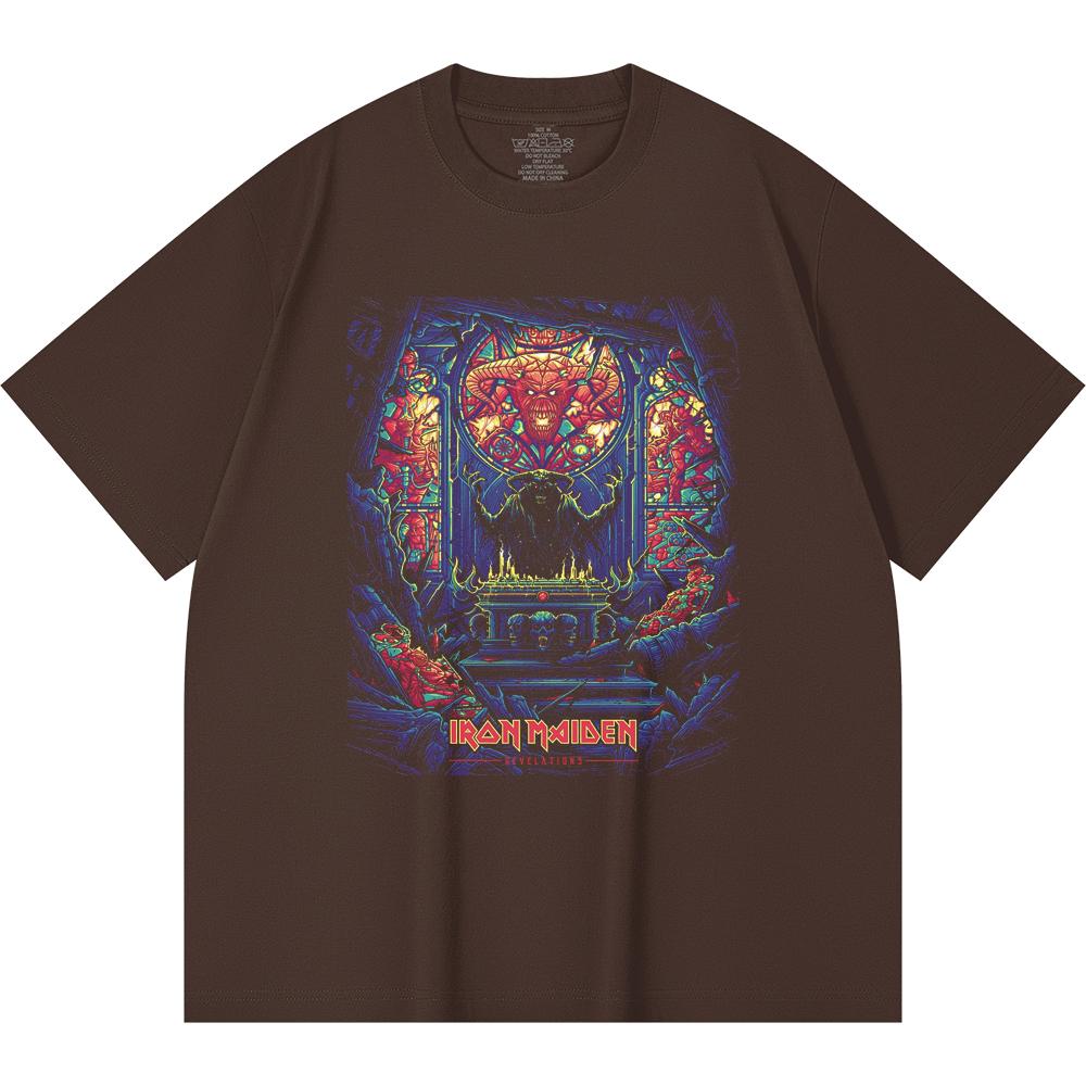 230 g/m² 100% Bavlna T-shirt Heavy Metal Rocková Kapela Tisk Populární Hudby Unisex Těžký Bavlněný T-shirt