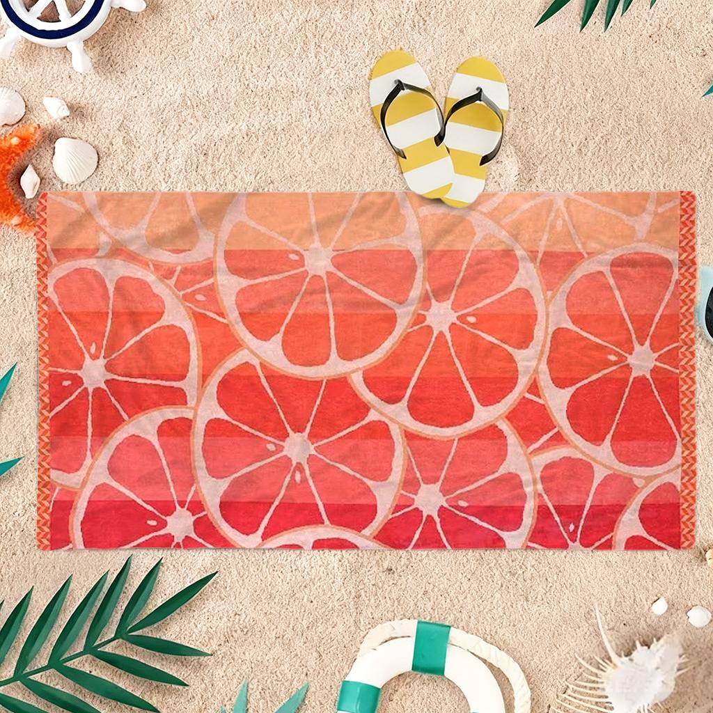 1pc Gradient Orange Beach Towel Quick-drying Super Absorbent Suitable for Swimming Beach Pool Gym Summer Gift for Friends Family