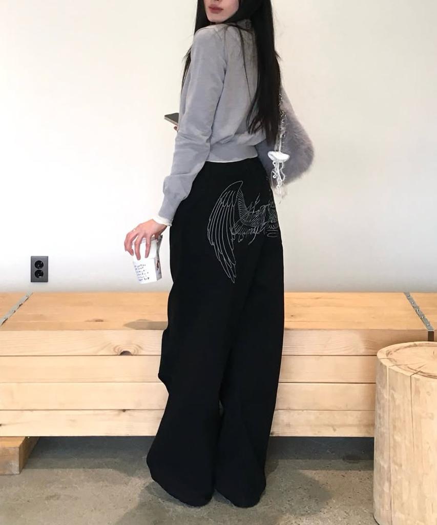 Lougeu Angel Parachute Pants_Black