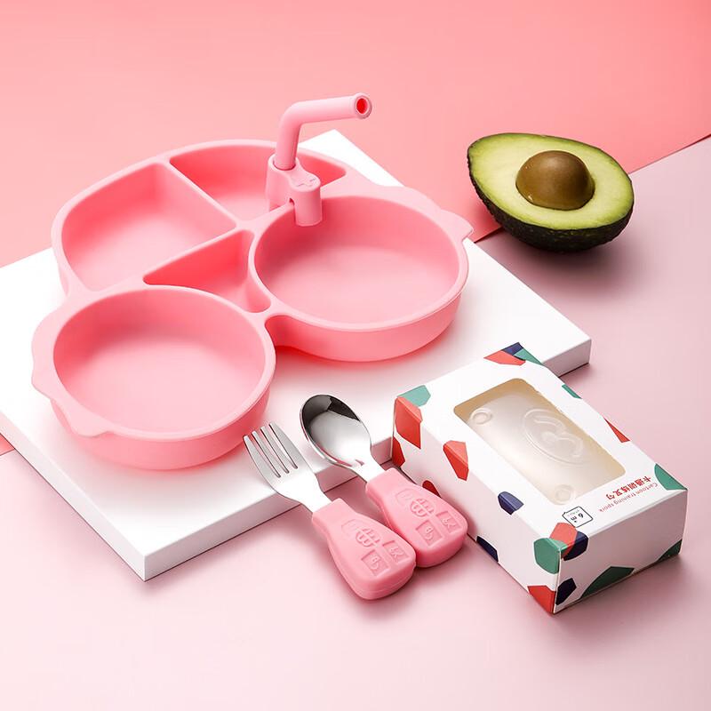 Детский набор столовой посуды из нержавеющей стали с тарелкой в виде машинки