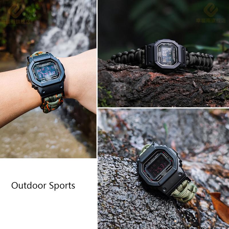 Náhradní plátěný řemínek k hodinkám Casio G-SHOCK GA100/110/120/ DW 5600 GW-M5610, outdoorový, z modifikovaného nylonu s padákovou šňůrou, pro muže