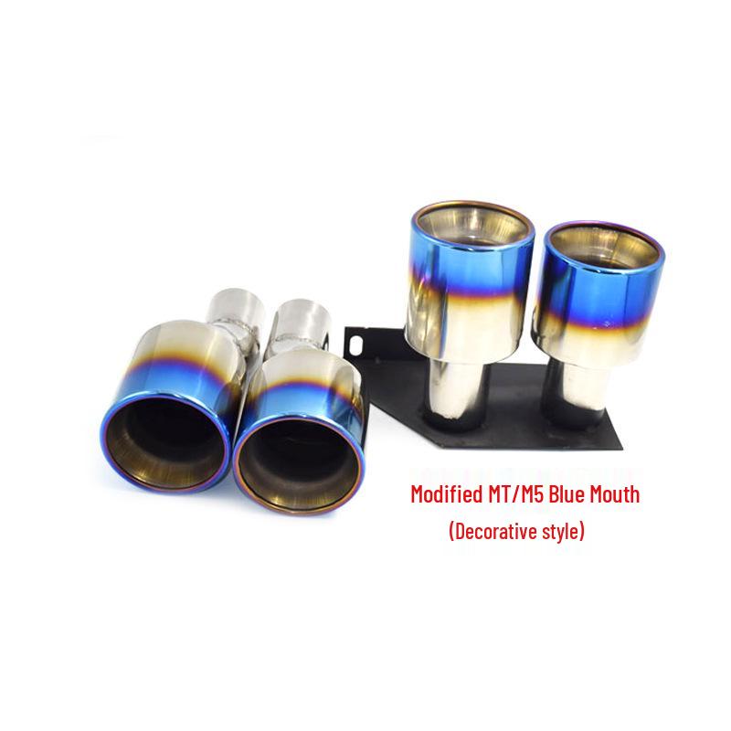 BMW 5 Series F10/F18 M5-Style Quad Exhaust Tailpipes, Stainless Steel & Carbon Fiber for 520, 525, 530li.