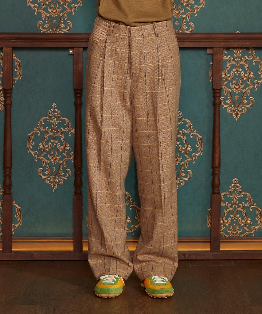 UNALLOYED Wool Check Slacks / Beige
