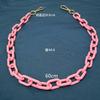 Hip Hop Punk Belt Chain Key Chain Ring Women Men Multicolor Resin Circle Heart Pendant Waist Chain Bag Car Jeans Skirts Pants