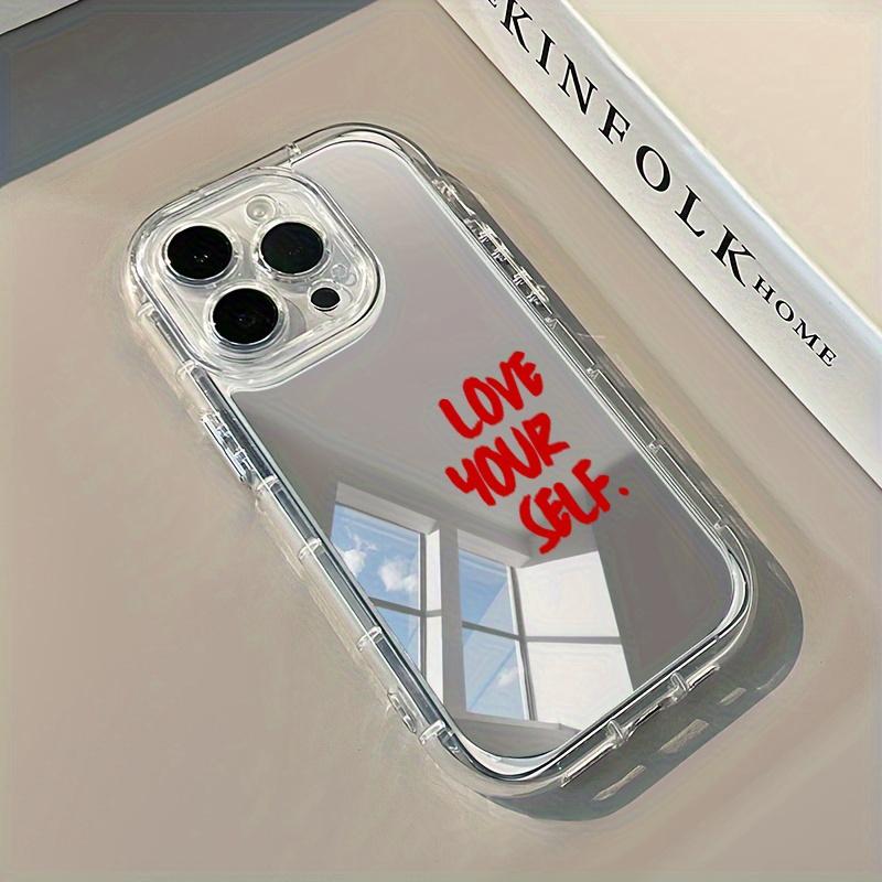 Self-Love Mirror Surface Phone Case For iPhone 17 16 15 Pro Max 14 13 12 11 7 8 Plus X XR XS MAX SE2 Shockproof Soft Cover
