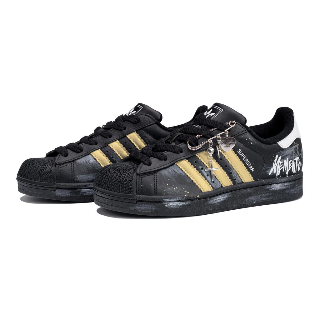 adidas Originals Superstar 2 Low Top Skateboard Shoes Unisex Black JI0079(Team1712-)