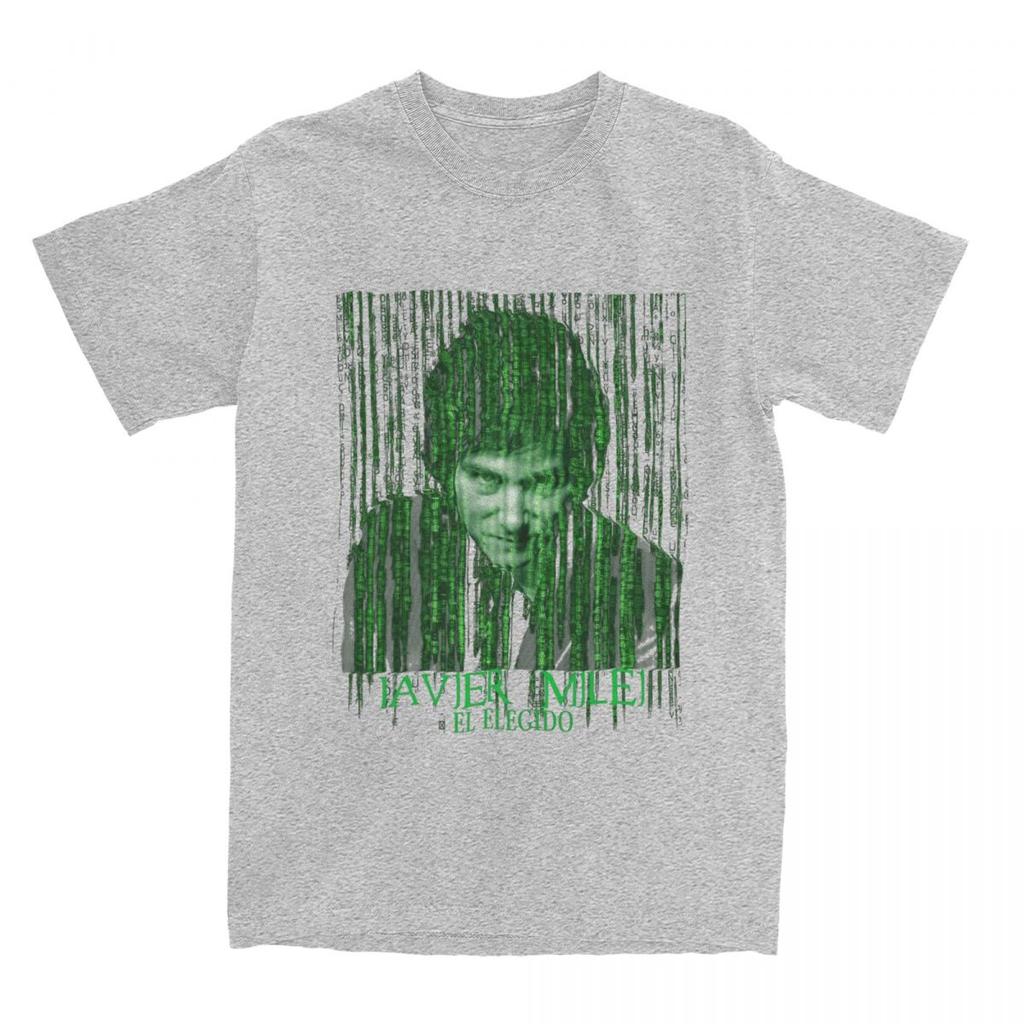Javier Milei T-Shirt Summer the chosen one El Elegido Matrix Funny T-Shirts Cotton Fashion Tshirt For Men Short Sleeve Top Tees