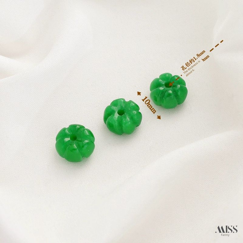 

Natural Stone Dried Green Gourd Pumpkin Spacer Beads Column Barrel Beads Spacer Gasket DIY Carrying Strap Necklace String Ornament Accessories 10mm dry green pumpkin beads 1
