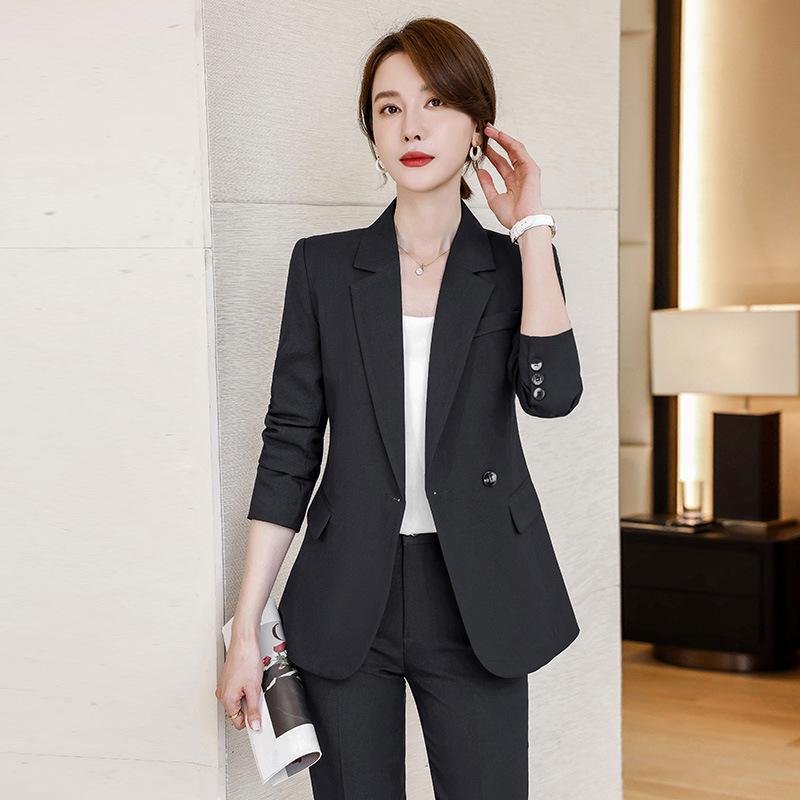 Women's High-End Korean Style Blazer Suit - Professional Workwear for Autumn/Winter