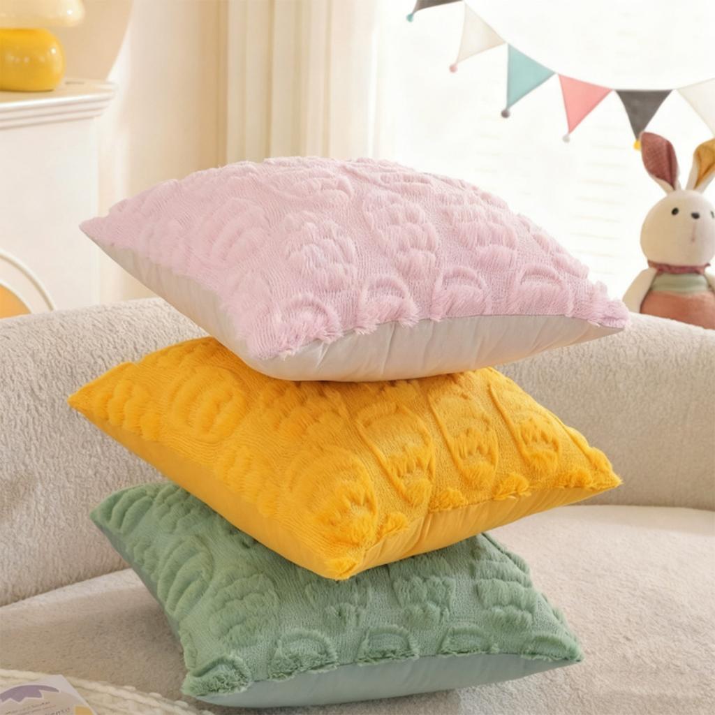18x18 Inch Set of 2 Easter Decor Pillow Covers Cute Easter Egg Cushion Cases Soft for Bedroom Sofa Holiday Festivals Home Decor