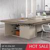Simple modern rectangular meeting room office furniture large and small meeting table and chair combination