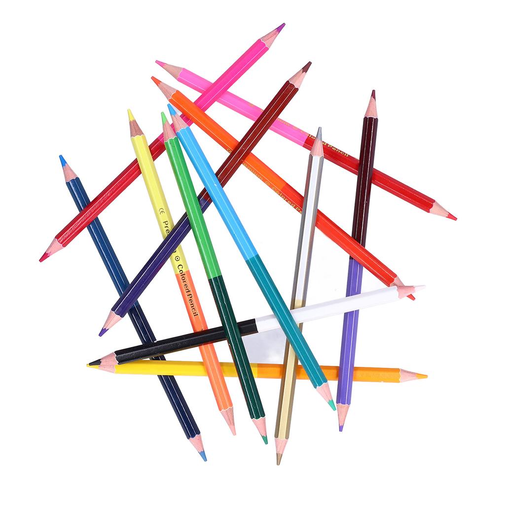 Colored Pencils Hexagonal Double Headed 24 Color Drawing Sketching Colored Pencils Children Gifts
