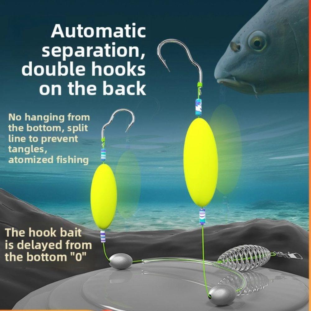 

2pcs with Bait Cage Carp Fishing Hook Suspension Carp Rigs Fishing Lure Fishing Tackle 9#-Style B Hook