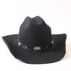 Popular European and American Classic Imitation Cashmere Felt Hat, Men's and Women's Fashion Seamless Edge Western Cowboy Hat