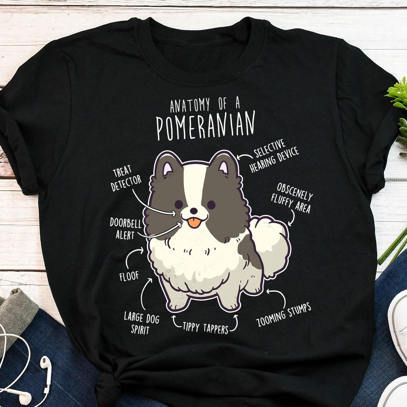 Parti Pomeranian Shirt, , Funny Dog Lover Gift, Cute Pom T-shirt, Black and White Pomeranian Tshirt, Pet Tee Pomeranian Mom Dog Dad 120