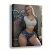 Metal Painting Sexy Women for Bar Home Bedroom Decor 20x30cm