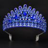 Rhinestone Crystal Bridal Tiara Wedding Crown Set Sparkling Metal Headpiece Zircon Engagement Pageant Bridal Hair Accessories