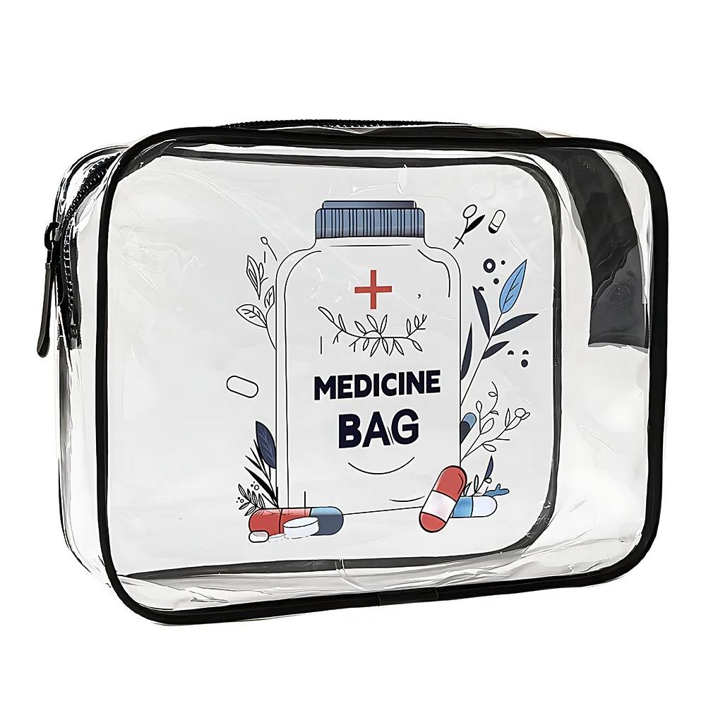 High Quality Transparent Medicine Cosmetic Bag Large Capacity Waterproof Travel Organizer Portable Storage Makeup Bag for Women