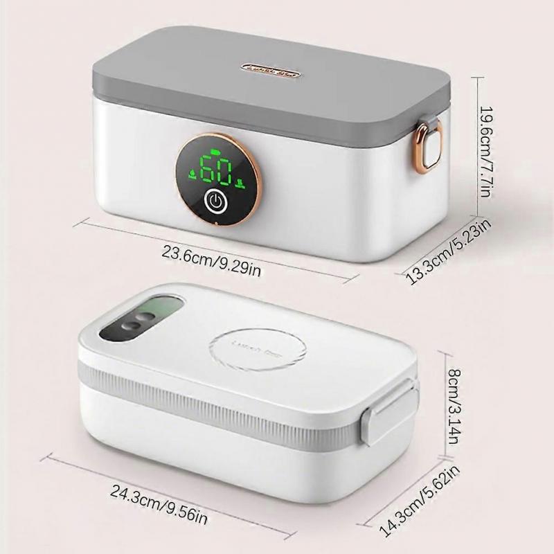 Rechargeable Electric Heating Lunch Box For Office, Rechargeable Bento Food Warmer, for Work School Travel Camping