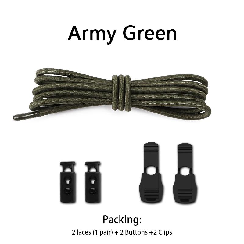 Solid Elastic Shoe Laces Sneakers Tennis Lock Shoelaces Without Ties Adult Kids Round Shoelace Rubber Bands for Shoes Accesories